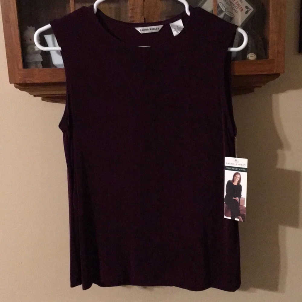 Laura Ashley - Sleeveless Top - Plum NWT